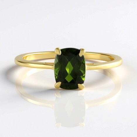 Anello in argento con Diopside Russo