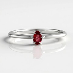 Anello in argento con Rubino Tanzania (Adela Silber)