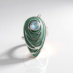 Anello in argento con Topazio Blu Cielo (Adela Silber)