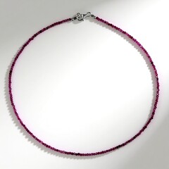 Collana in argento con Rubino Mozambico (Riya)