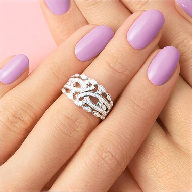Bague en argent et Zircon