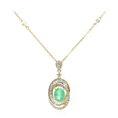 AAA-Sambia-Smaragd-Goldhalskette (CIRARI)