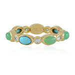 Zilveren ring met Sleeping Beauty Turkooisen (KM by Juwelo)