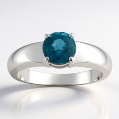 Bague en argent et Kyanite verte