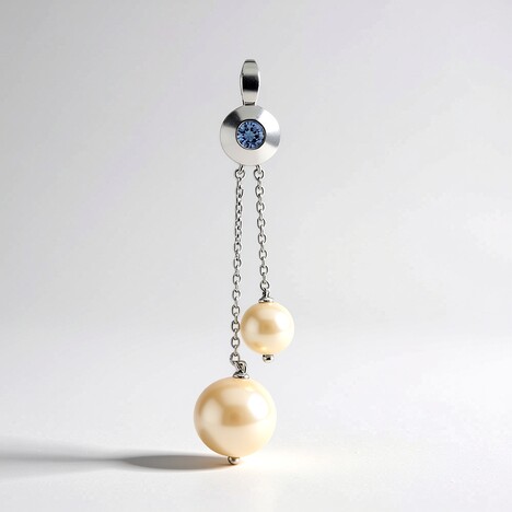 Ciondolo in argento con Perla d'Acqua Dolce Bianca (Michelle Albala)
