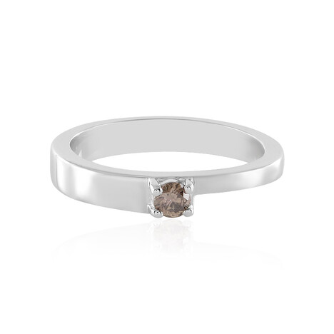 Anello in argento con Diamante Cioccolato I3