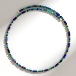 Collana rigida in acciaio con Lapislazzuli (Riya)