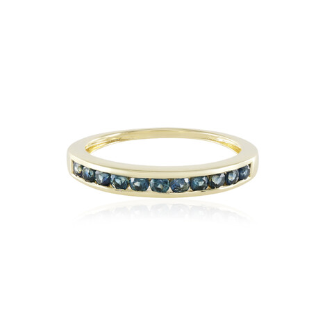 Gouden ring met blauwe saffieren