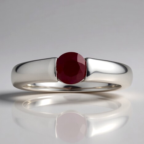 Anello in argento con Rubino Keniano