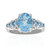 Anillo en plata con Topacio azul cielo