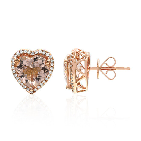 Pendientes en oro con Morganita AAA (CIRARI)