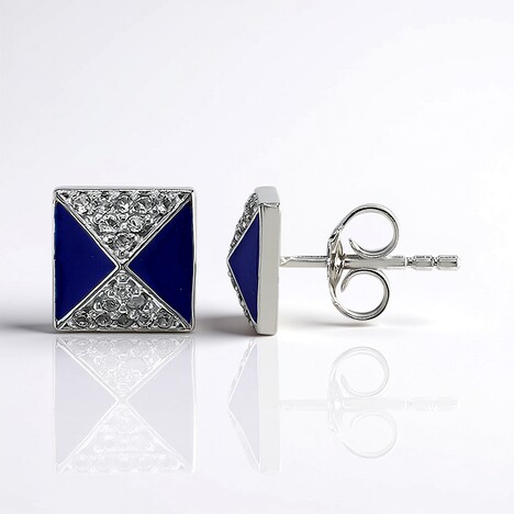 Orecchini in argento con Topazio Bianco