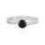 Bague en argent et Spinelle noir