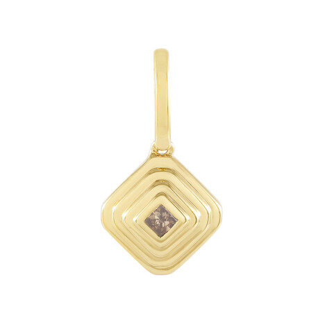 Zilveren hanger met een I2 Champagne Diamant