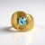 Anello in argento con Topazio Blu Svizzero (Ornaments by de Melo)