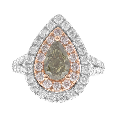 Grüner SI1 Brillant-Goldring (CIRARI)