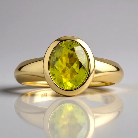 Anello in oro con Sfene (CUSTODANA)