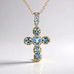 Collana in argento con Acquamarina (Gems en Vogue)
