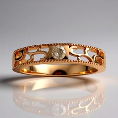 Anello in oro con Diamante Rose de France SI1 di Argyle