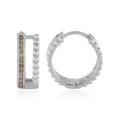 Orecchini in argento con Diamante Champagne I2 (de Melo)
