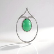 Chrysoprase Silver Pendant (KM by Juwelo)