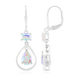 Pendientes en plata con Cuarzo Rayo de luna