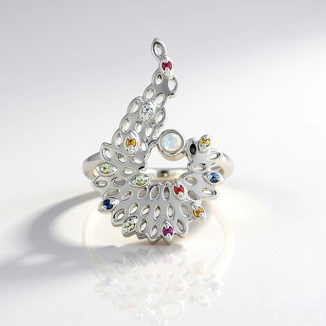 Anello in argento con Opale di Welo (MONOSONO COLLECTION)