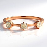 Anello in oro con Diamante Rose de France SI1 di Argyle (Annette)