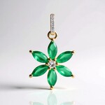 Pendentif en or et Emeraude de Zambie
