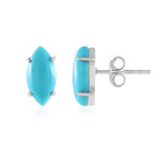 Pendientes en plata con Turquesa bella durmiente (de Melo Essence)