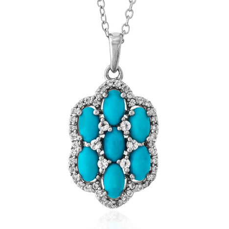 Sleeping Beauty-Türkis-Silberhalskette (Faszination Türkis)