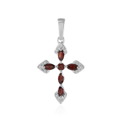 Mosambik-Granat-Silberanhänger