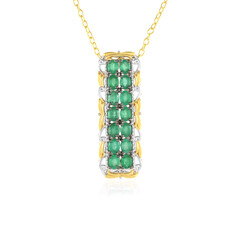 Sambia-Smaragd-Silberhalskette (Gems en Vogue)