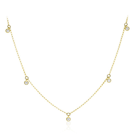 Gouden halsketting met I1 (H) Diamanten (CIRARI)