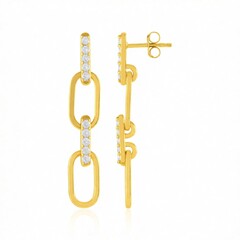 Boucles d'oreilles en argent et Zircon (de Melo Essence)