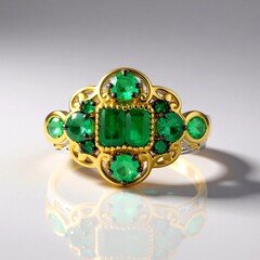 Anello in argento con Smeraldo Zambia (Gems en Vogue)