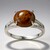 Anello in argento con Ossidiana Mogano