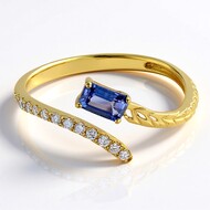 Bague en or et Tanzanite AAA (CIRARI)