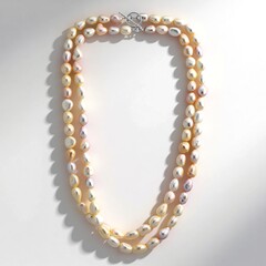 Collana in argento con Perla d'Acqua Dolce Rosa