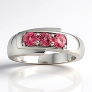 Anello in argento con Tormalina Rosa Brasiliana (Pallanova)