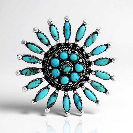 Ciondolo in argento con Turchese Kingman Mohave Blu (Jones Lee)
