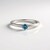 Anello in argento con Diamante Blu I2