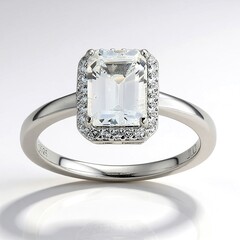 Anello in argento con Topazio Bianco