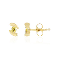 Gelber I2 Brillant-Silberohrringe