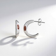 Pendientes en plata con Turmalina rosa (SAELOCANA)