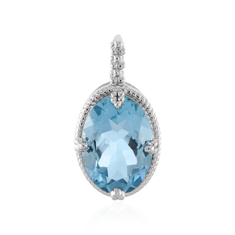 Himmelblauer Topas-Silberanhänger