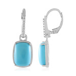 Pendientes en plata con Turquesa de Kingman (Faszination Türkis)