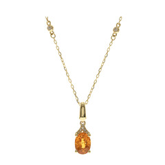 Collana in oro con Spessartina