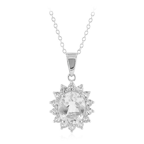 Weißer Topas-Silberhalskette