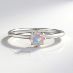 Anello in argento con Opale di Welo